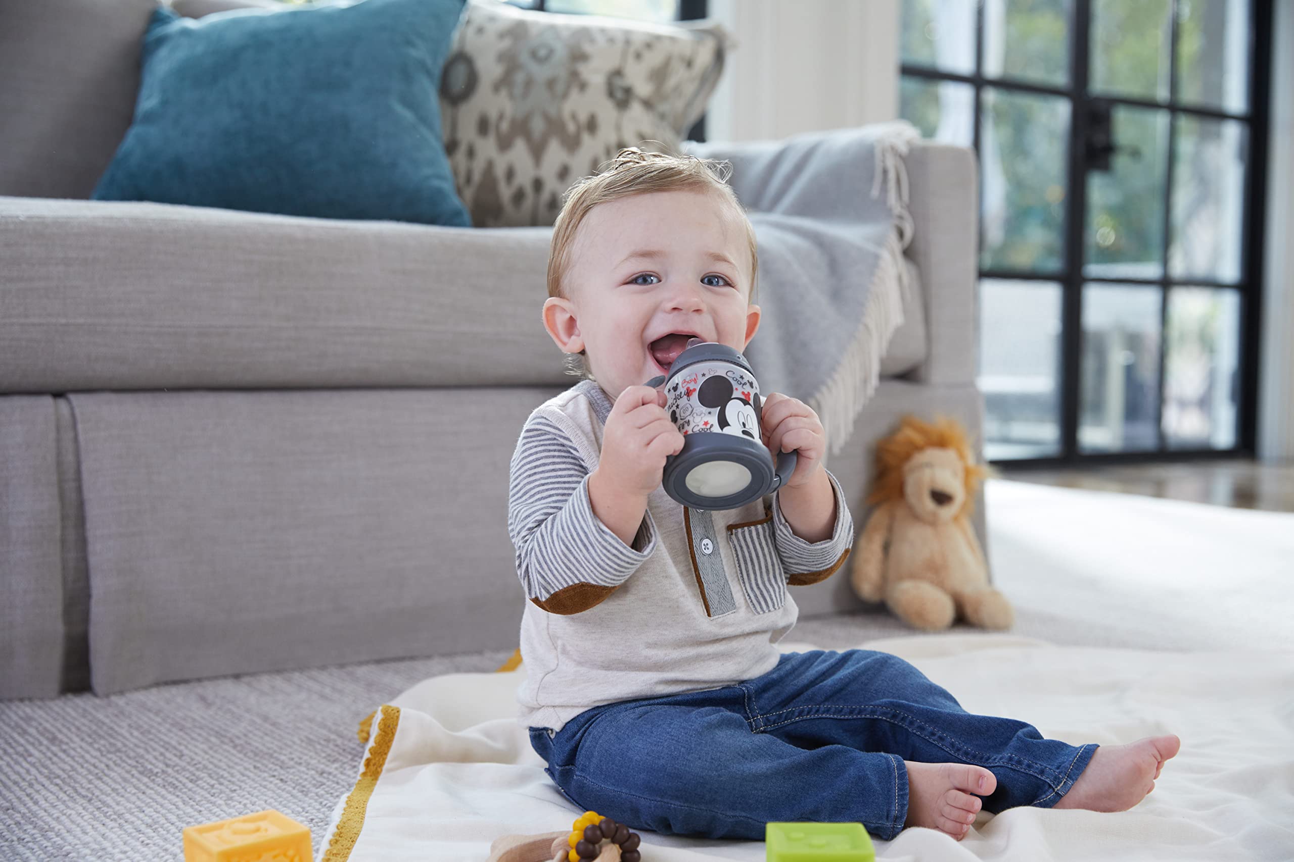 Foto 2 | Sippy Cup Nuk Disney Learner, A Prueba De Derrames, Con Forma De Mickey, 150 Ml, 1 Paquete - Venta Internacional.