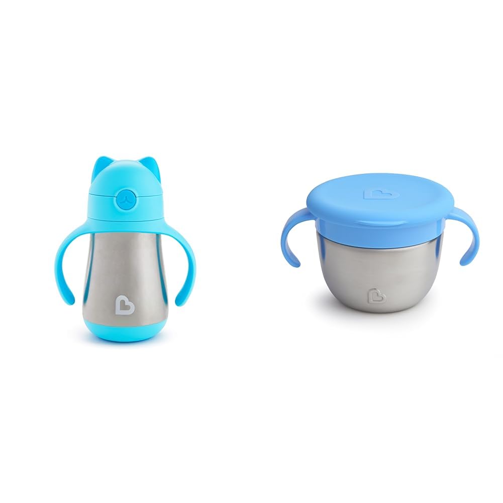 Foto 1 | Paquete De Vasos Con Pajita Y Colector De Aperitivos De Acero Inoxidable Para Niños Pequeños - Venta Internacional.