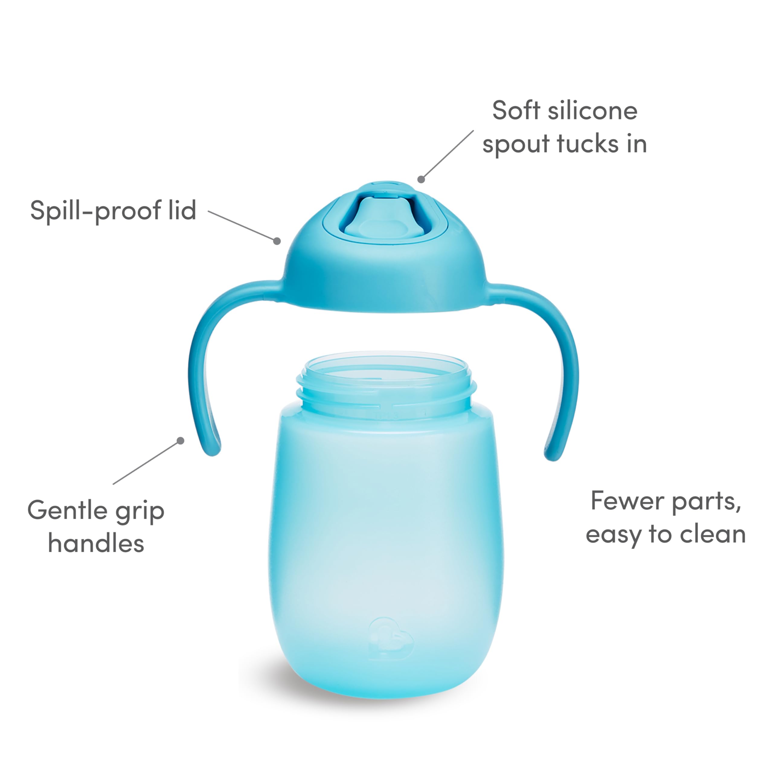 Foto 2 | Trainer Sippy Cup Munchkin Simple Clean Para Más De 6 Meses, 200 Ml, Azul Y Verde - Venta Internacional.