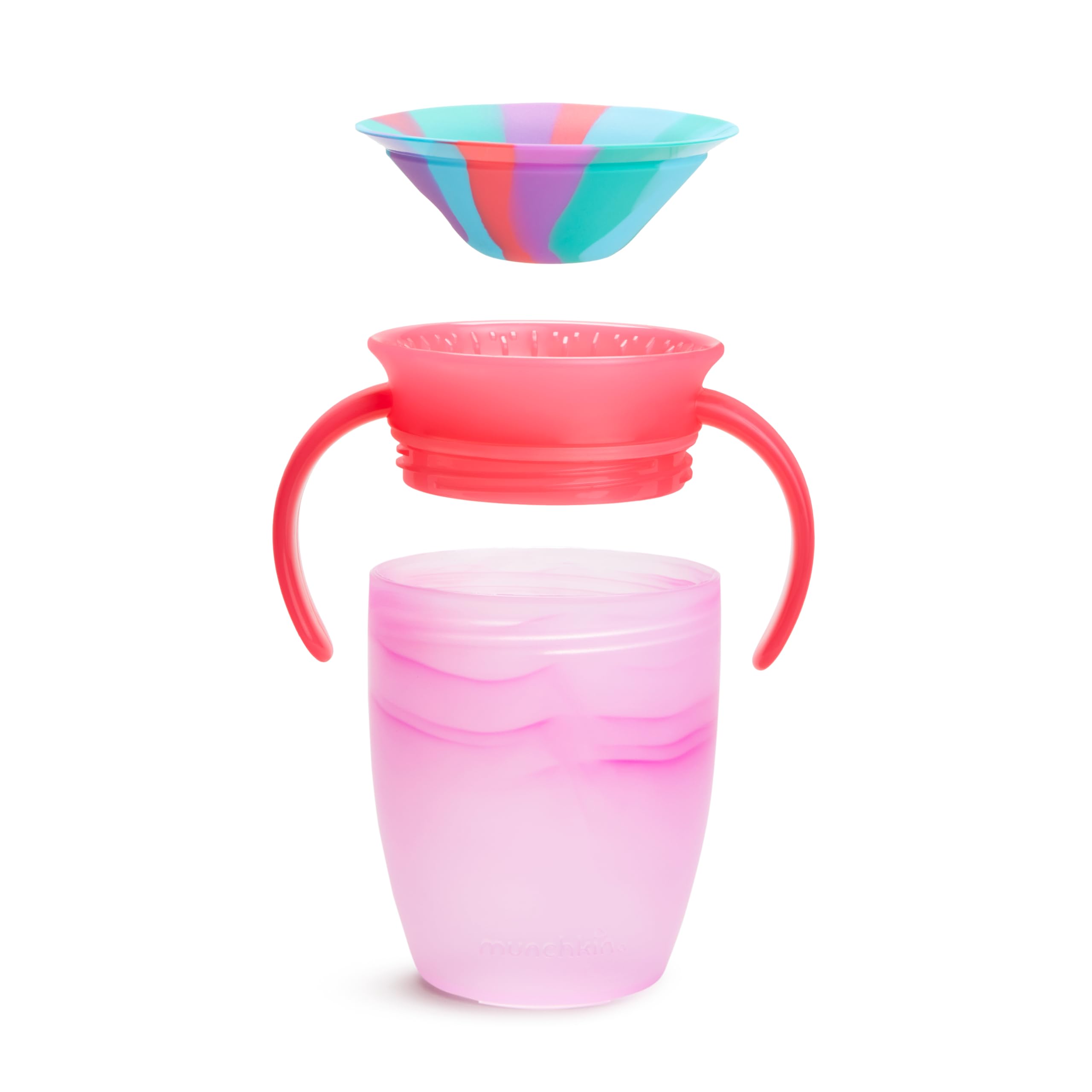 Foto 3 | Entrenador Munchkin Miracle 360 De Sippy Cup, 200 Ml, Con Asas, Color Rosa - Venta Internacional.