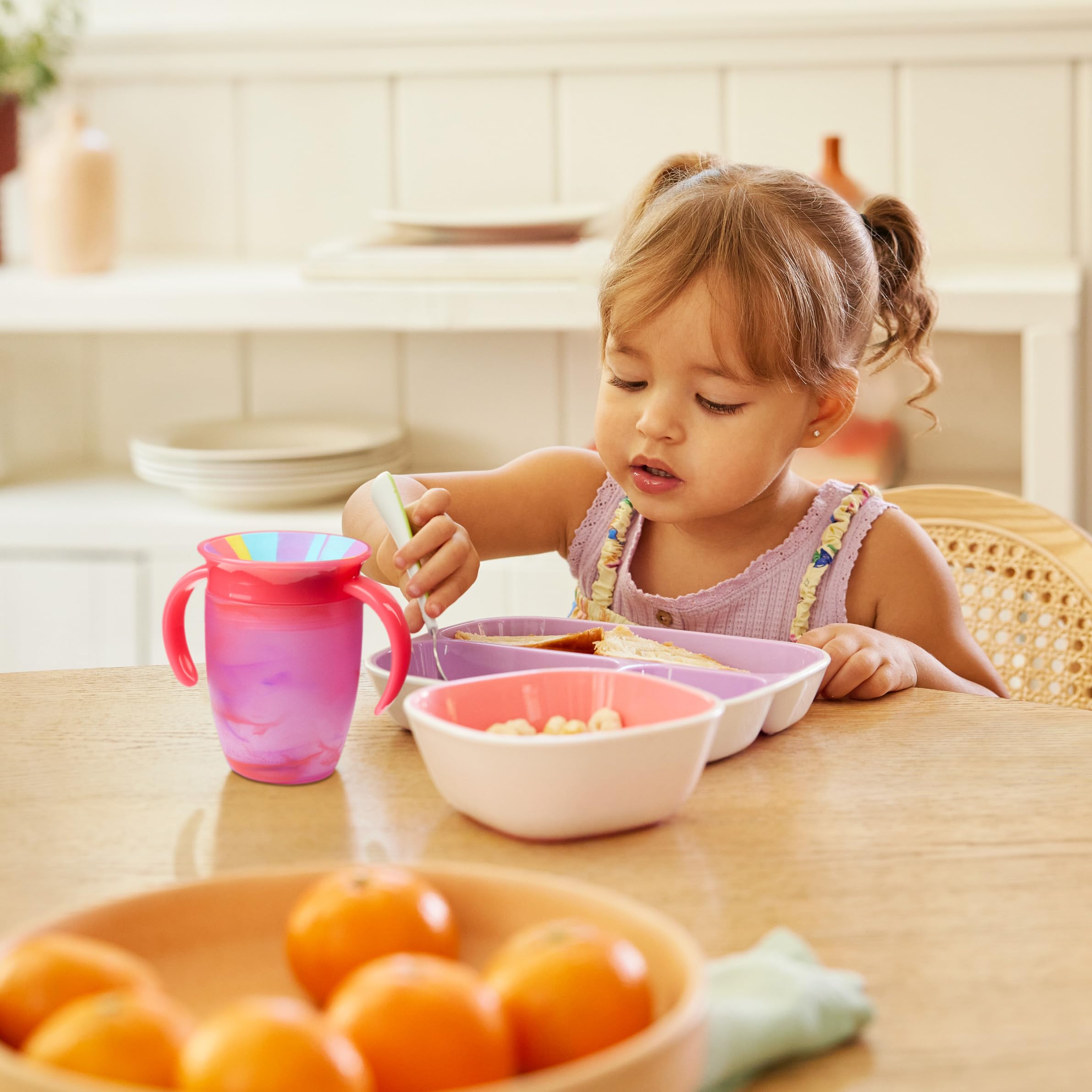 Foto 4 | Entrenador Munchkin Miracle 360 De Sippy Cup, 200 Ml, Con Asas, Color Rosa - Venta Internacional.