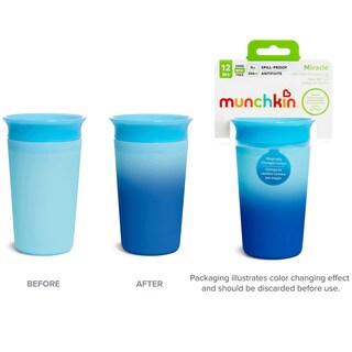 Foto 4 | Vaso Para Sorber Munchkin Miracle 360 Que Cambia De Color, 270 Ml, Con Tapa - Venta Internacional.