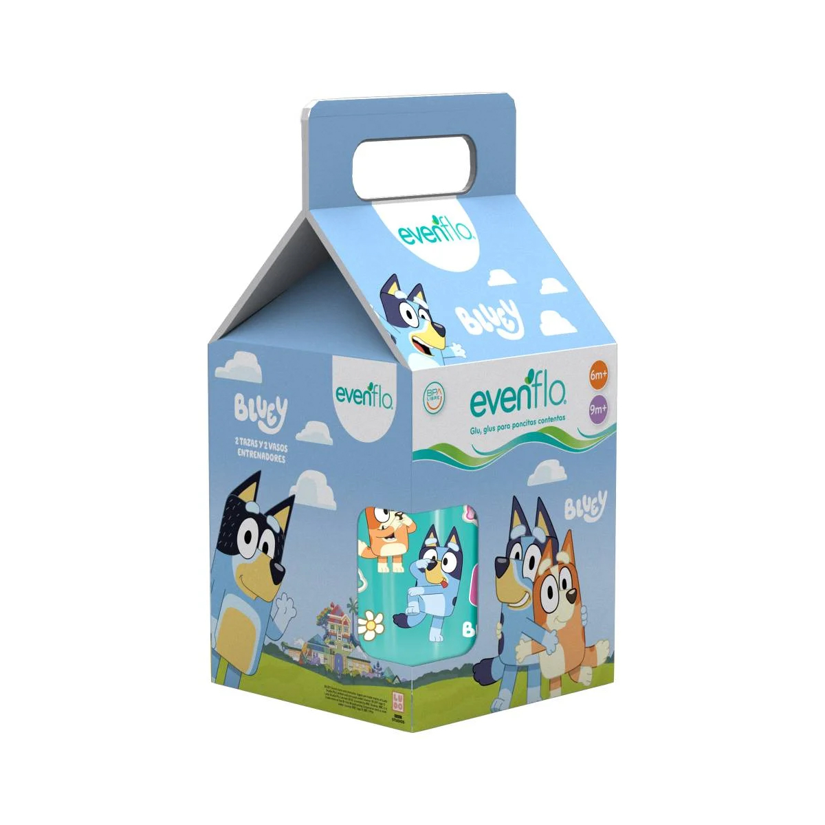 Foto 5 pulgar | Set Entrenador Evenflo Bluey 2 Tazas 2 Vasos Niño