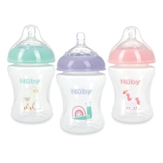 Foto 1 | Biberones Nuby Para Bebés, Paquete De 3, Con Tetina De Flujo Lento, 240 Ml - Venta Internacional.