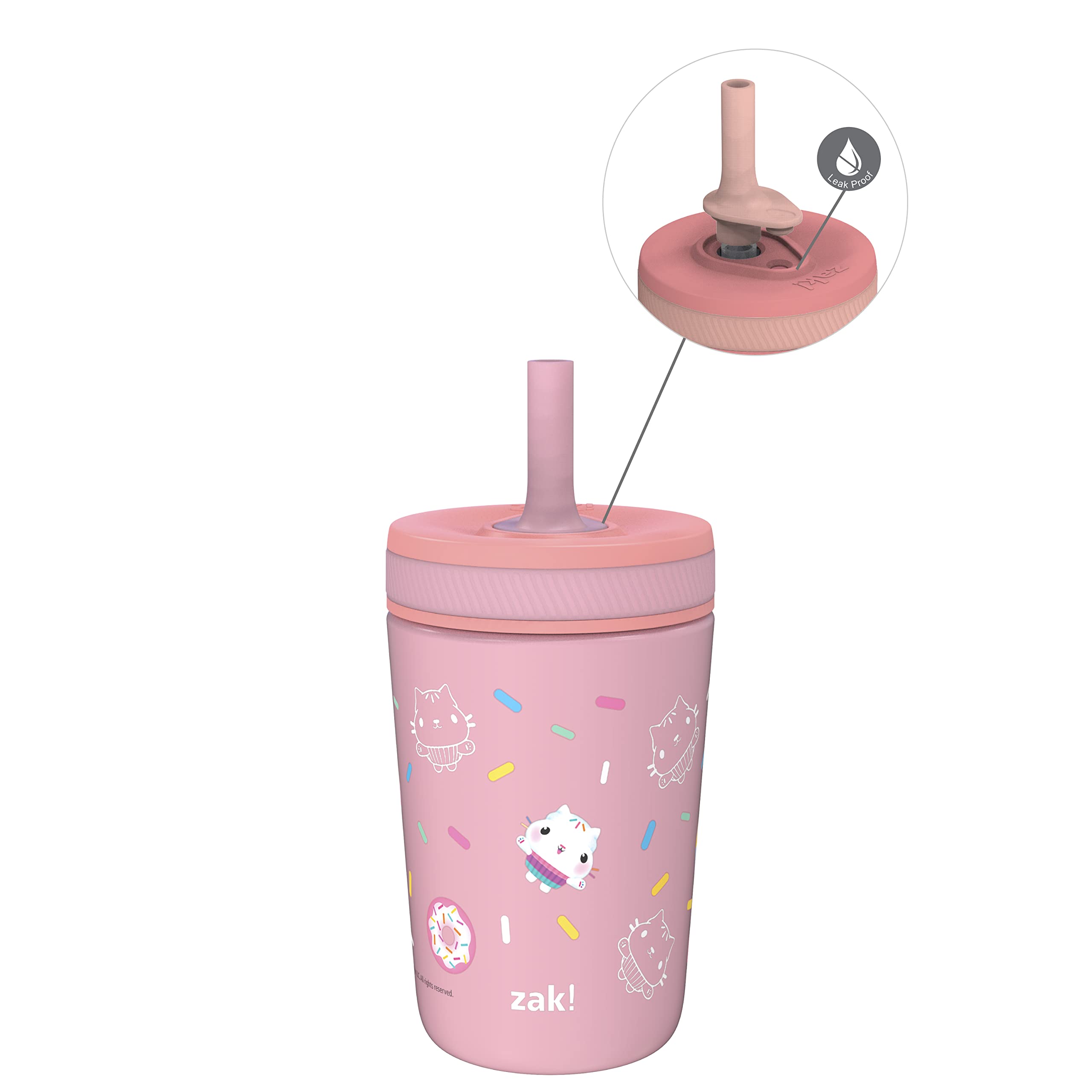 Foto 2 pulgar | Vaso Para Sorber Zak Designs Dreamworks Gabby's Dollhouse Kelso 360 Ml - Venta Internacional.
