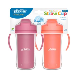 Foto 1 | Copa Para Sorber Dr. Brown's Milestones, Aislante, 300 Ml, 12 M+, Paquete De 2 - Venta Internacional.