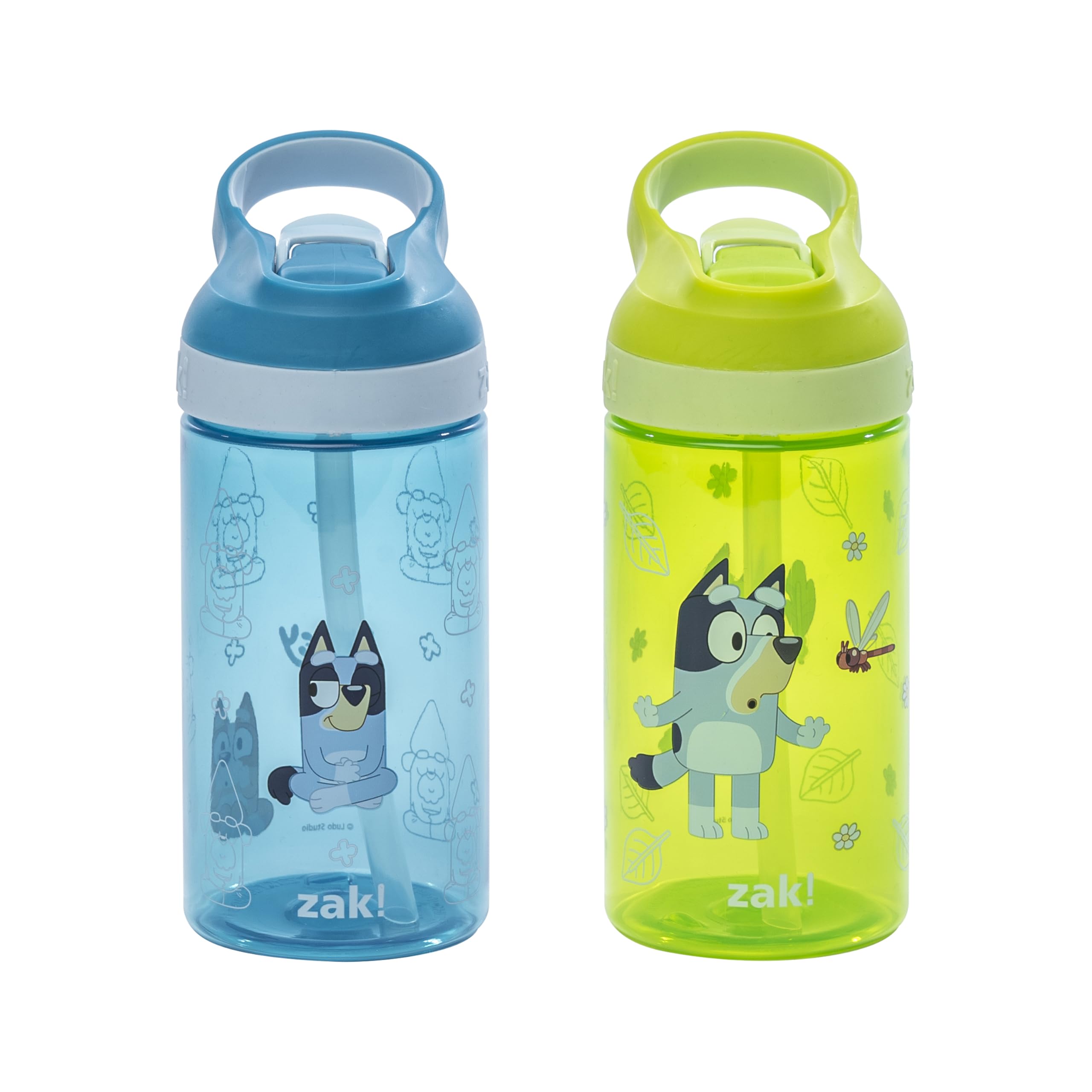 Botella De Agua Zak Designs Bluey Atlantic Para Niños, 473 Ml, Paquete De 2 - Venta Internacional.