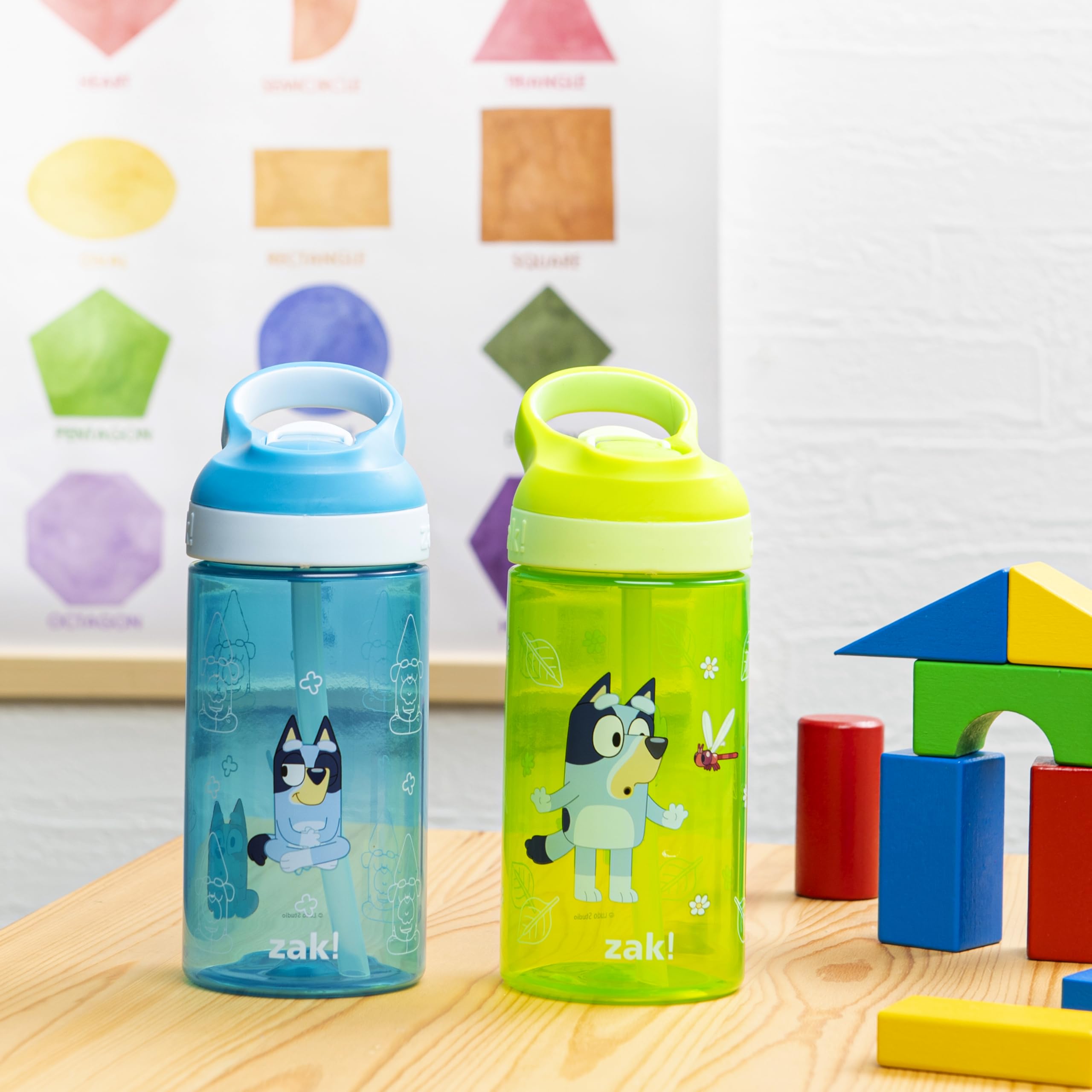 Foto 4 pulgar | Botella De Agua Zak Designs Bluey Atlantic Para Niños, 473 Ml, Paquete De 2 - Venta Internacional.