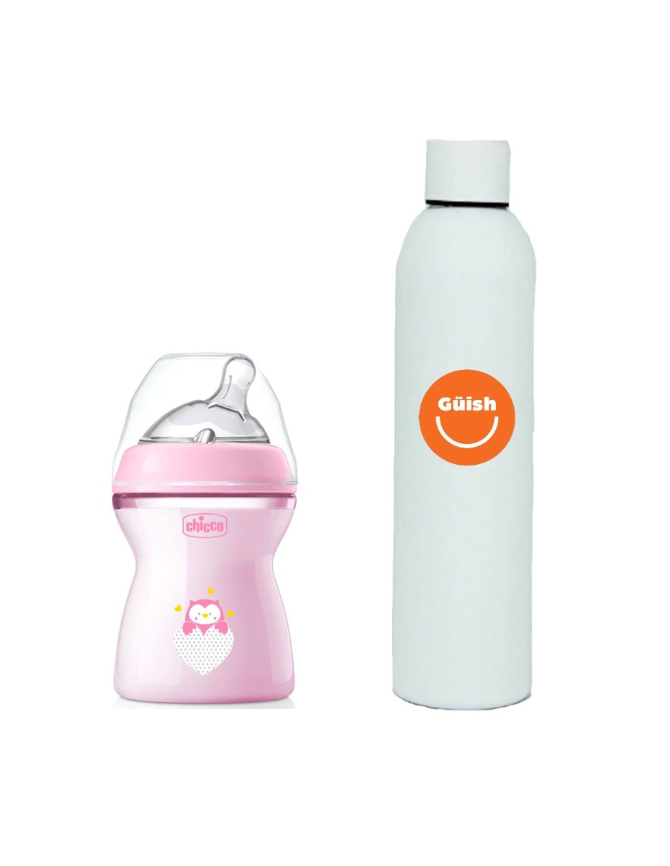Foto 1 | Biberón Natural Feeling Color Rosa + Gratis Termo Güish De Regalo