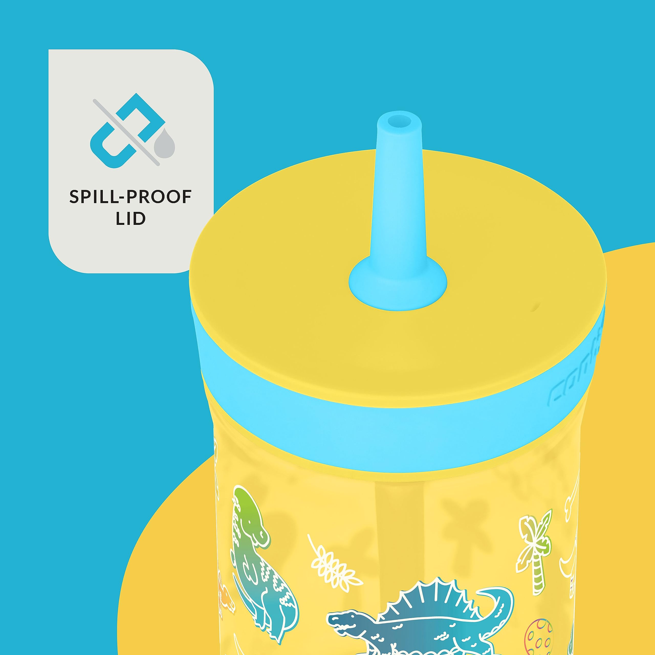 Foto 4 pulgar | Vaso Contigo Kids Leighton Con Pajita, Tapa Antiderrames De 400 Ml - Venta Internacional.