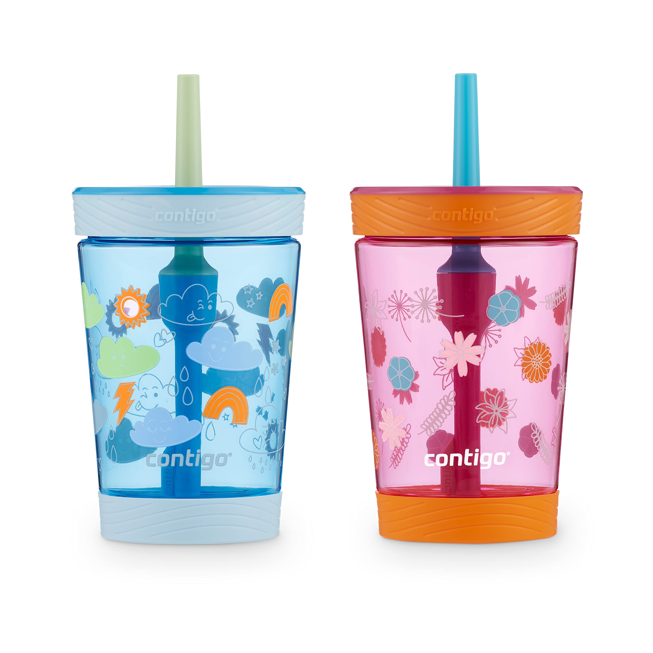 Vaso Contigo Kids A Prueba De Derrames Con Pajita, 400 Ml, Paquete De 2 - Venta Internacional.