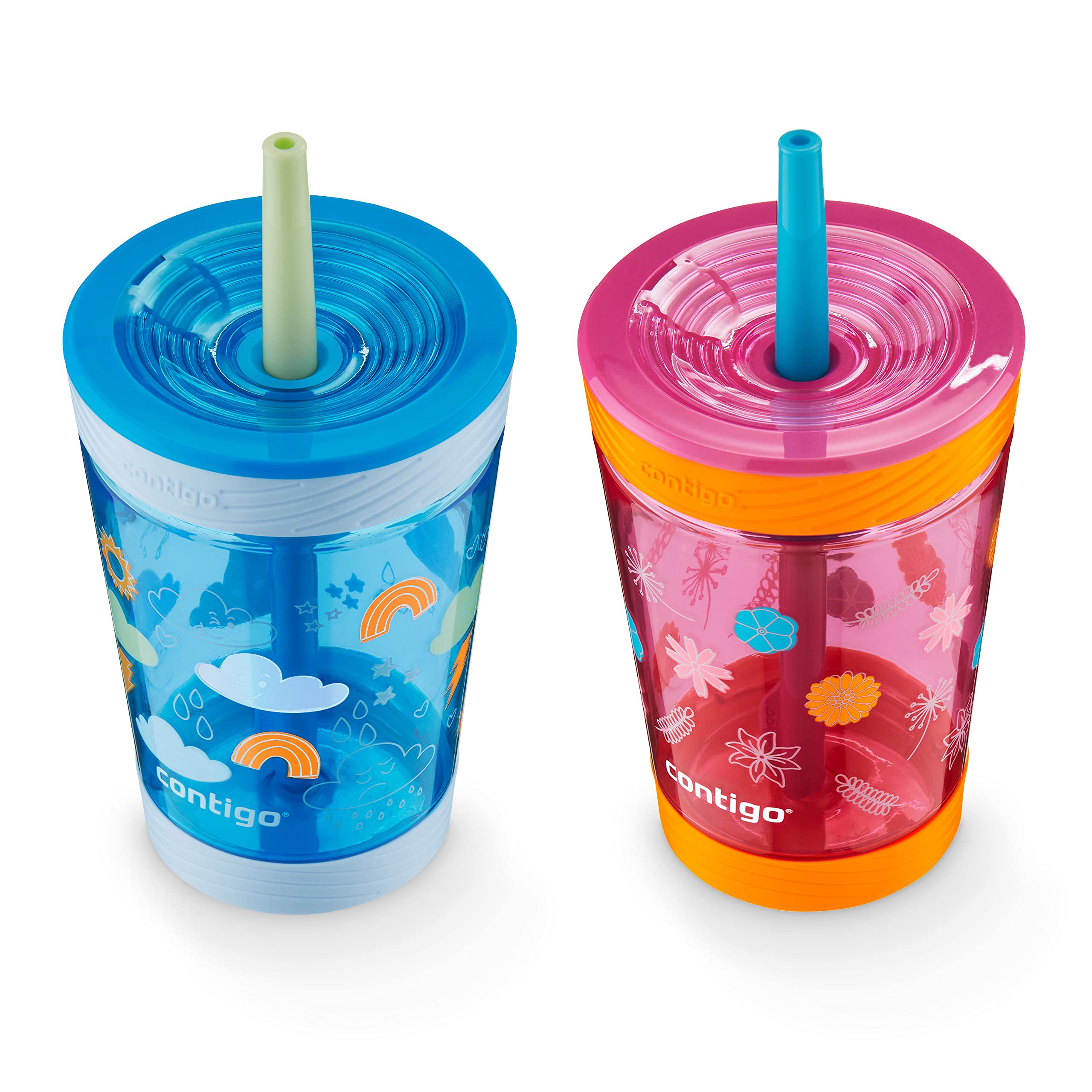 Foto 3 pulgar | Vaso Contigo Kids A Prueba De Derrames Con Pajita, 400 Ml, Paquete De 2 - Venta Internacional.