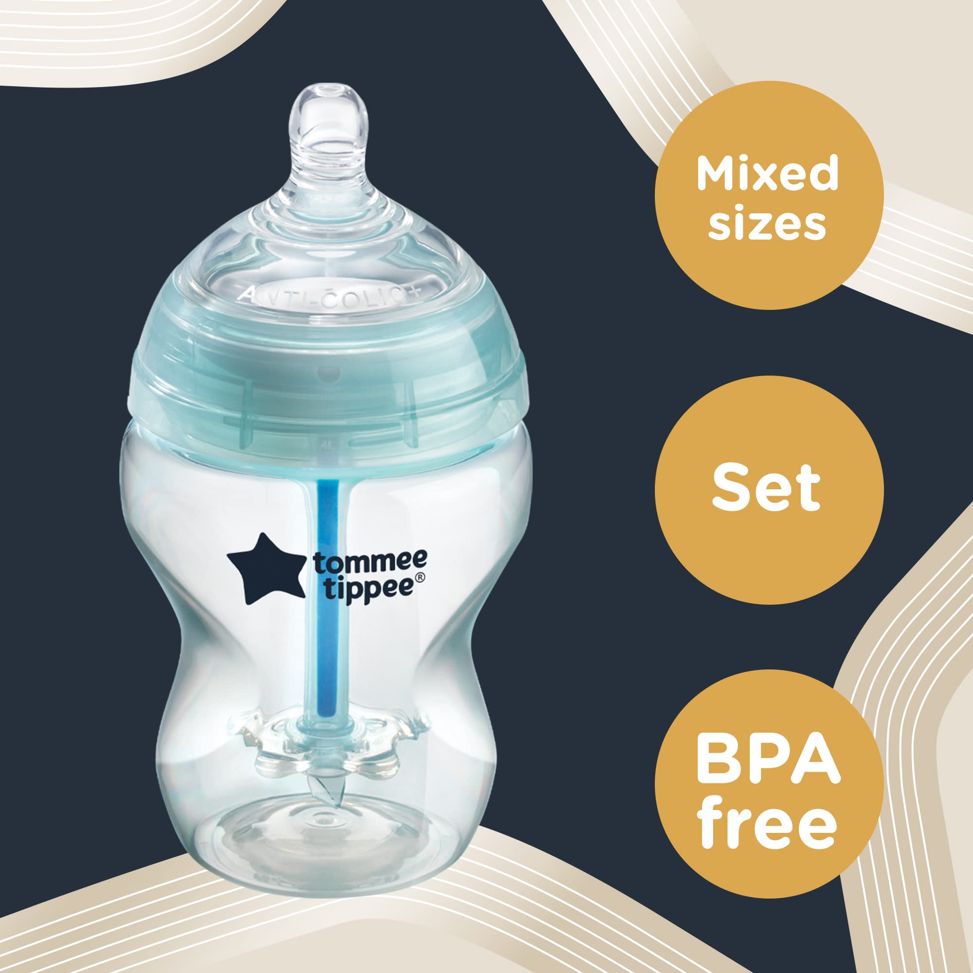 Foto 3 pulgar | Set De Biberones Tommee Tippee Anticólicos Para Recién Nacidos Con Tetinas - Venta Internacional.