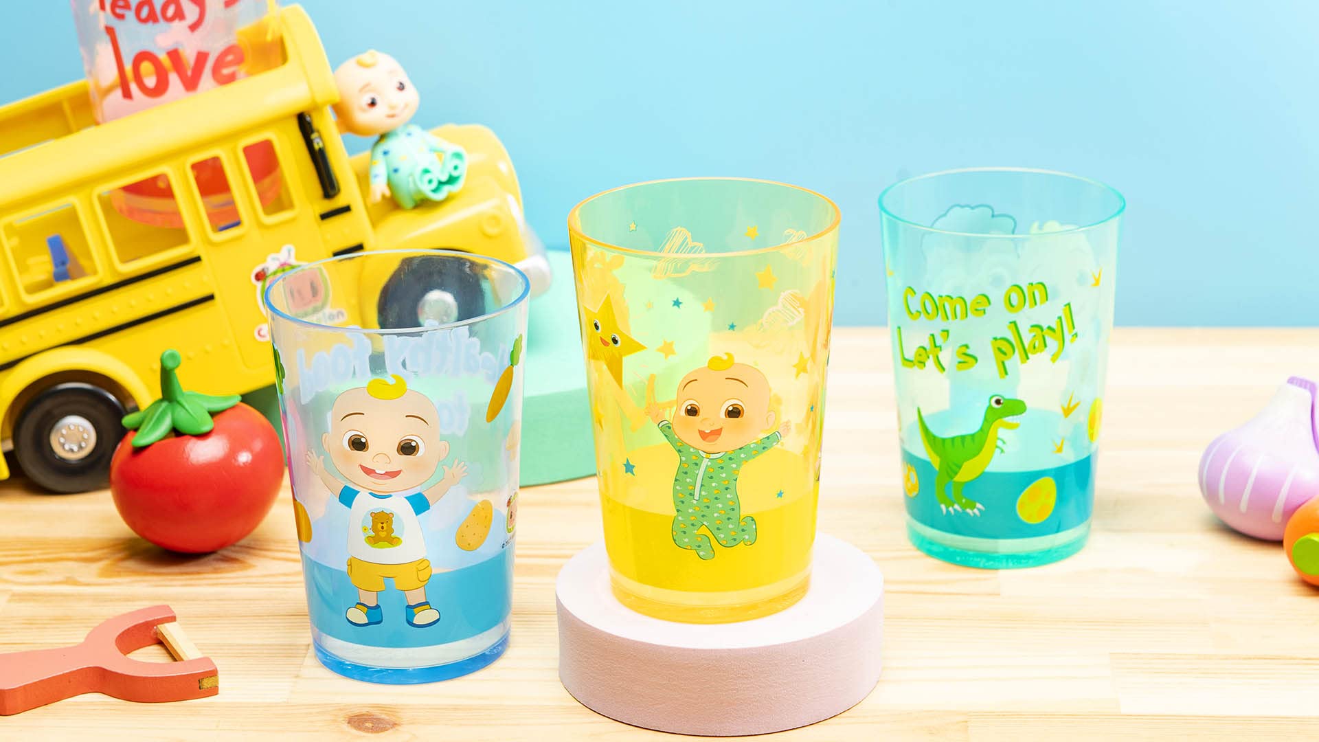 Foto 3 | Set De Vasos Para Anidar, Zak Designs, Cocomelon Kids, 430 Ml, Paquete De 4 - Venta Internacional.