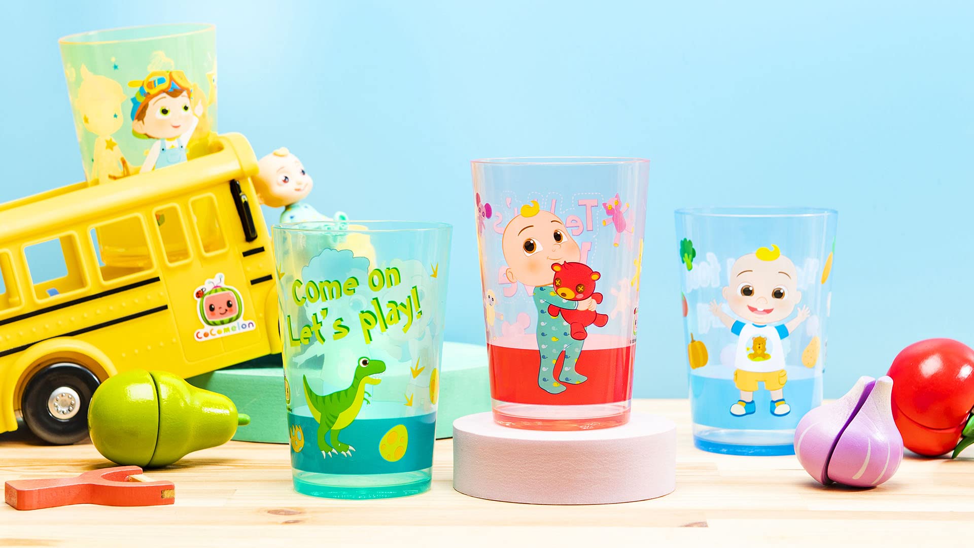 Foto 5 | Set De Vasos Para Anidar, Zak Designs, Cocomelon Kids, 430 Ml, Paquete De 4 - Venta Internacional.