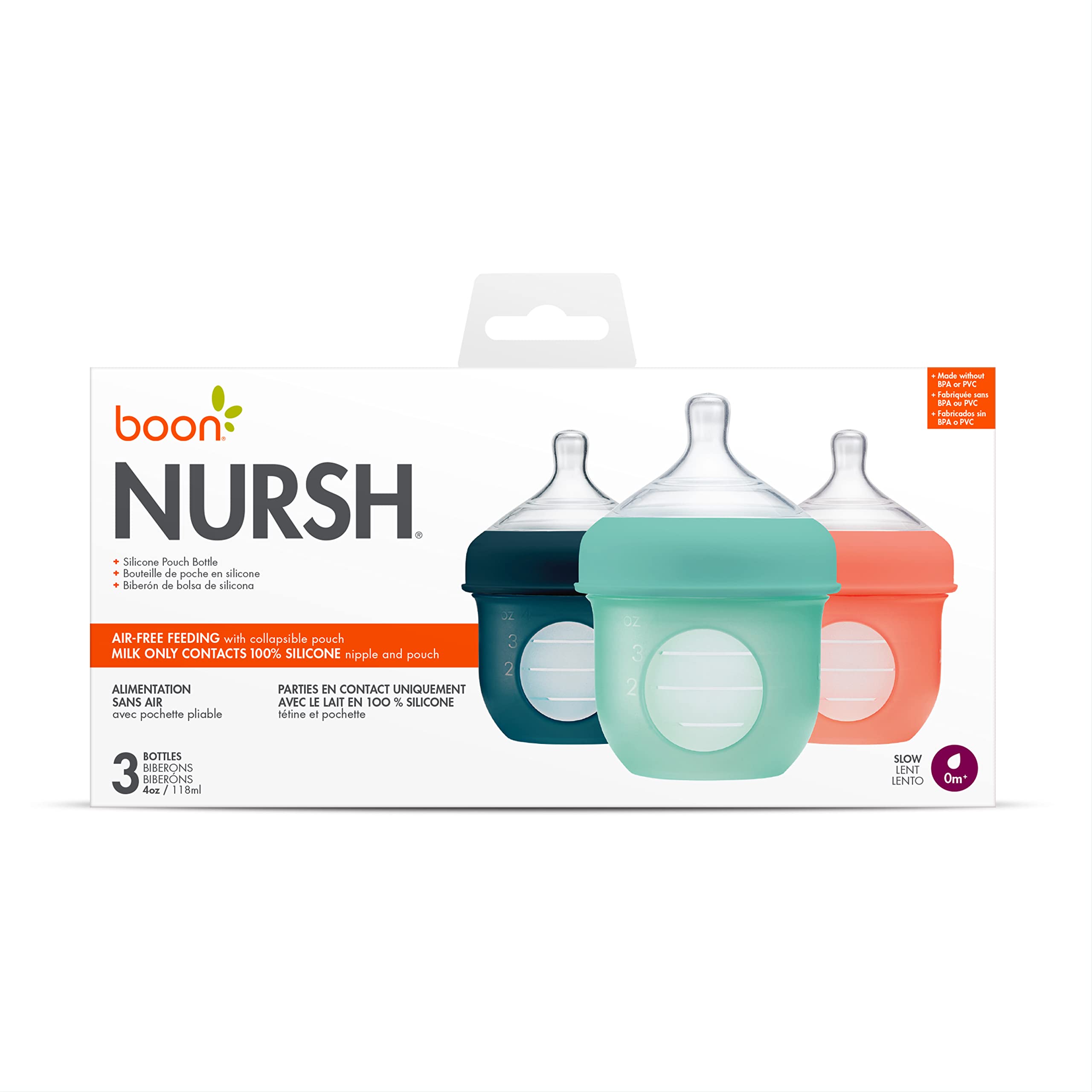 Foto 7 pulgar | Botella Boon Nursh, Bolsa Reutilizable De Silicona, 120 Ml, Paquete De 3 - Venta Internacional.