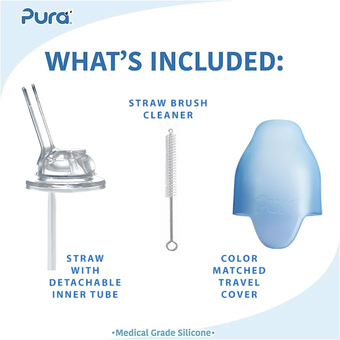 Foto 3 pulgar | Botella De Pajita Pura Kiki De Acero Inoxidable De 325 Ml Con Funda Para Niños - Venta Internacional.