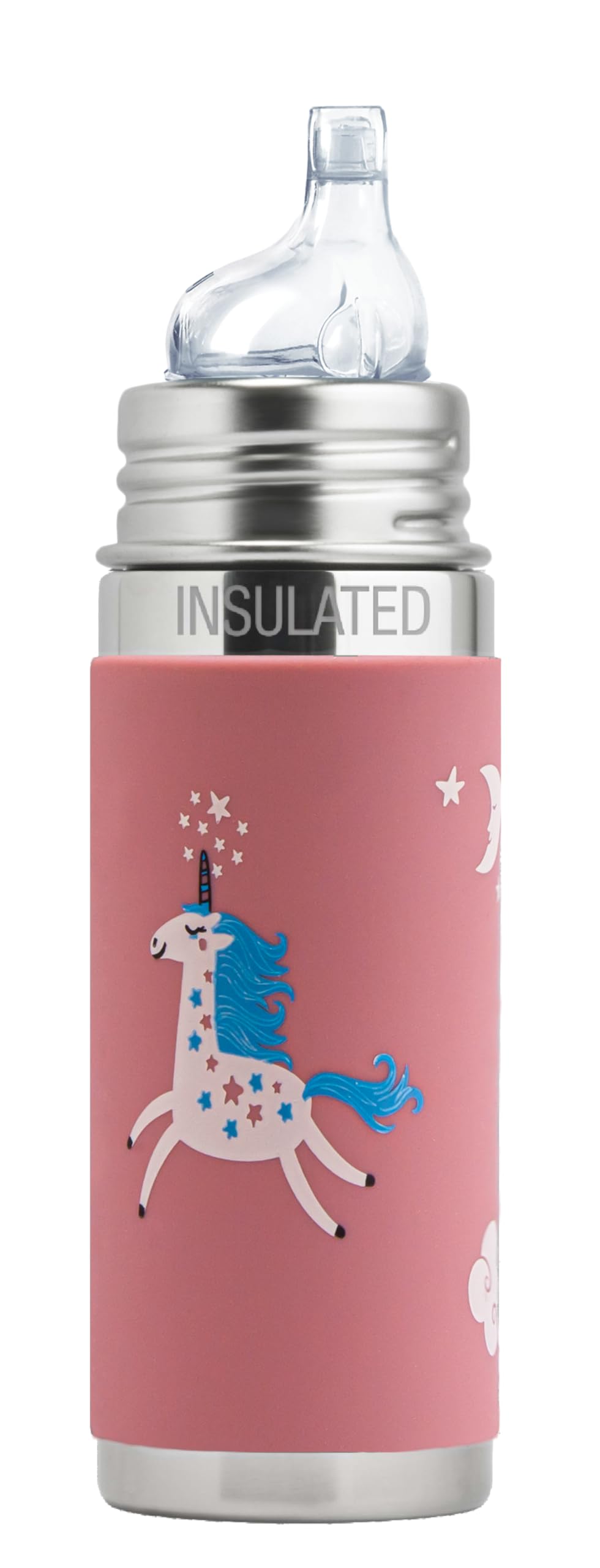 Botella Sippy Pura Kiki, Aislante, Acero Inoxidable, 260 Ml, Unicornio - Venta Internacional.