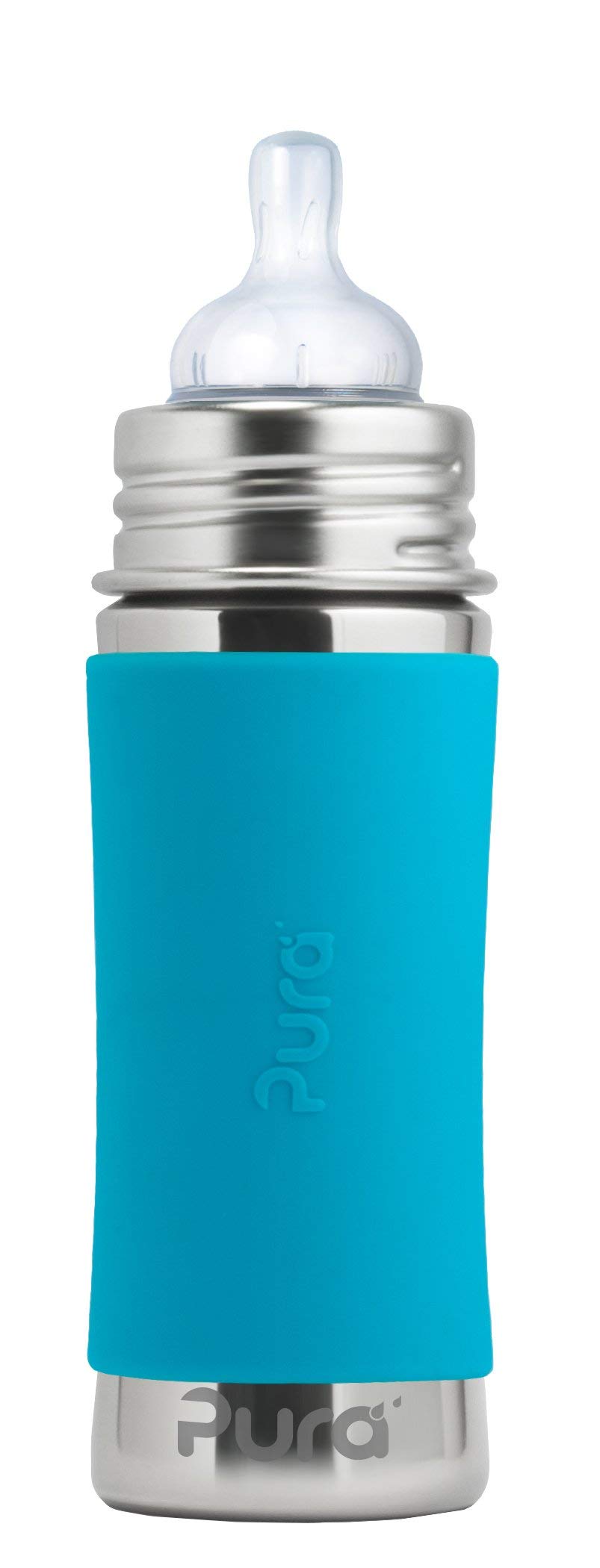 Foto 2 pulgar | Biberón Infantil Pura Kiki De Acero Inoxidable, 275 Ml, Con Funda, Color Aguamarina - Venta Internacional.