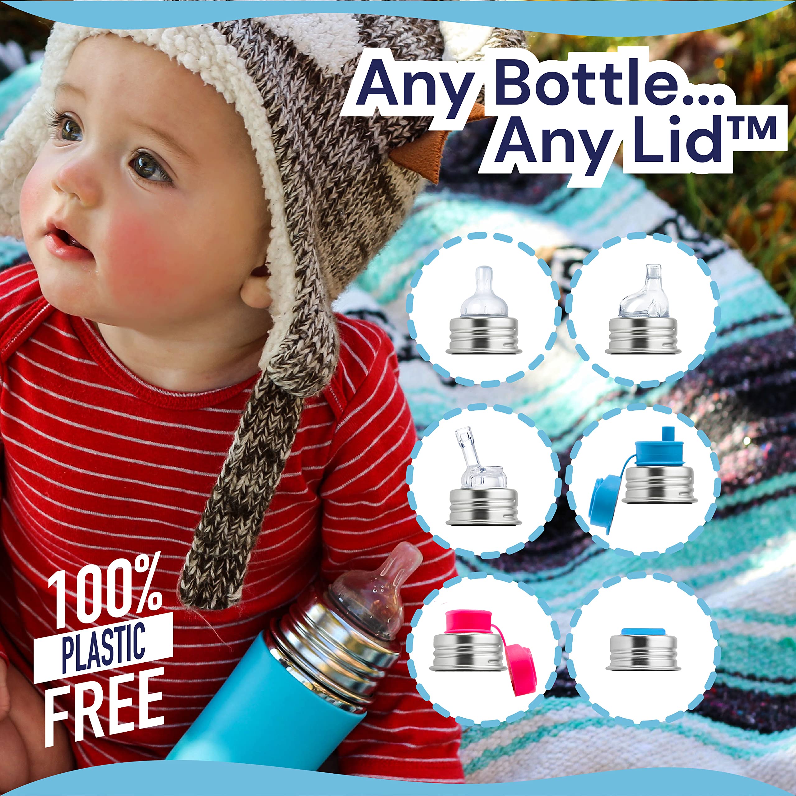 Foto 8 pulgar | Biberón Infantil Pura Kiki De Acero Inoxidable, 275 Ml, Con Funda, Color Aguamarina - Venta Internacional.