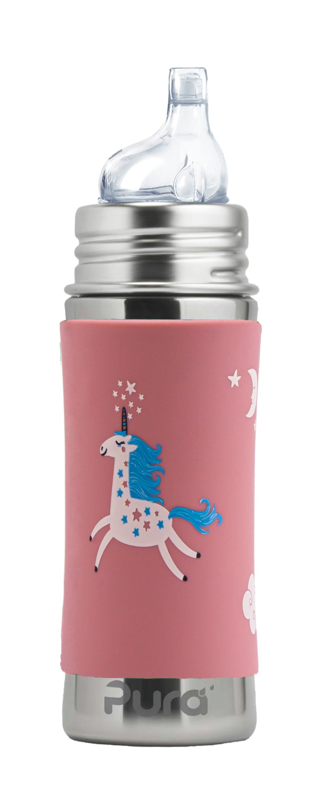 Foto 2 pulgar | Botella Sippy Cup Pura Kiki De Acero Inoxidable, 325 Ml, Unicornio - Venta Internacional.