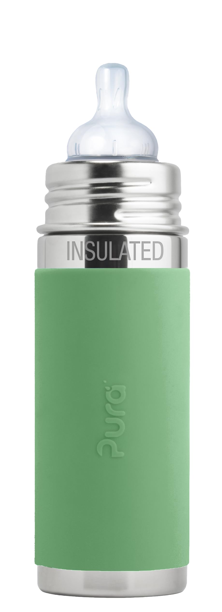 Biberón Aislante Para Bebés Pura Kiki De Acero Inoxidable, 200 Ml - Venta Internacional.