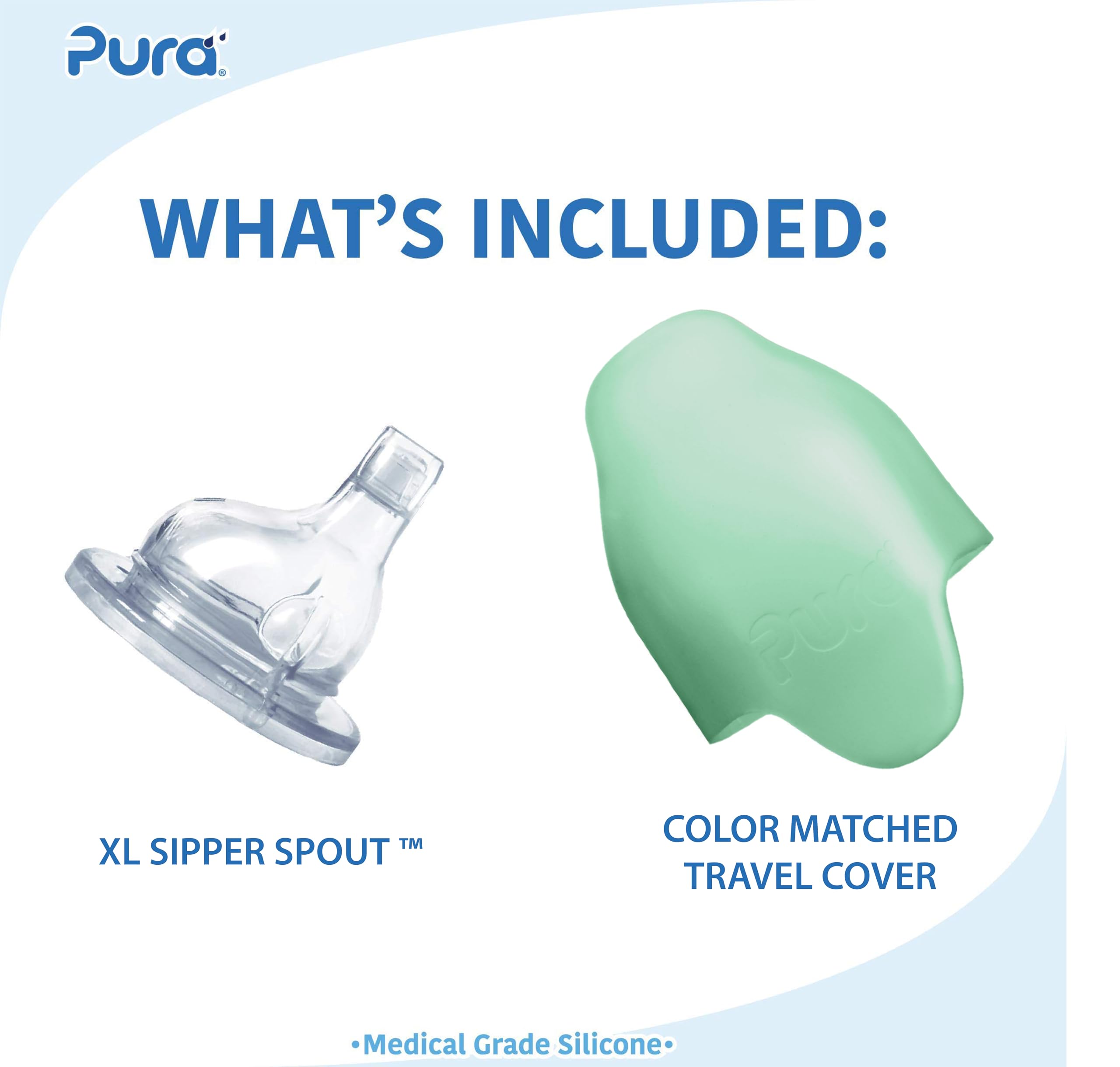 Foto 3 pulgar | Botella Sippy Cup Pura Kiki De Acero Inoxidable De 325 Ml Con Funda - Venta Internacional.