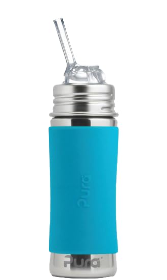 Foto 2 pulgar | Botella Con Pajita Pura Kiki, 325 Ml, Acero Inoxidable, 100% Libre De Plástico - Venta Internacional.