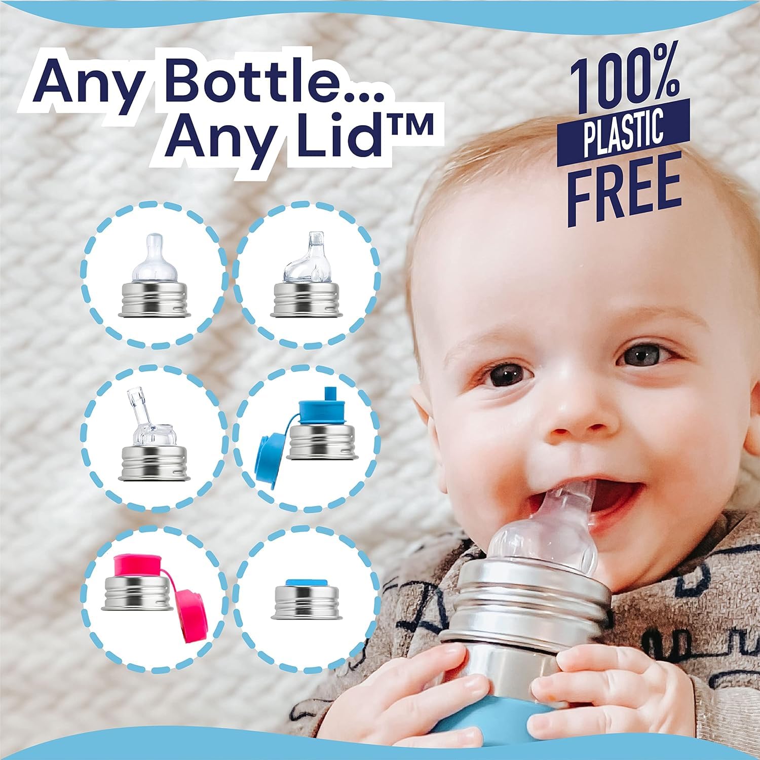 Foto 7 pulgar | Botella Sippy Cup Pura Kiki De Acero Inoxidable De 325 Ml Con Funda - Venta Internacional.