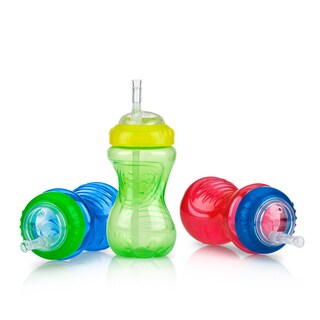 Foto 1 | Sippy Cup Nuby, Antiderrame, Con Pajita Flexible, 300 Ml, Para Niños De 12 O Más Meses, Paquete De 3 - Venta Intern