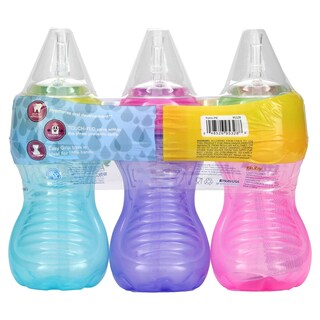 Foto 2 | Cup Nuby Clik-it Flexstraw, 300 Ml, Más De 12 Meses, Para Niñas, Paquete De 3 - Venta Internacional.