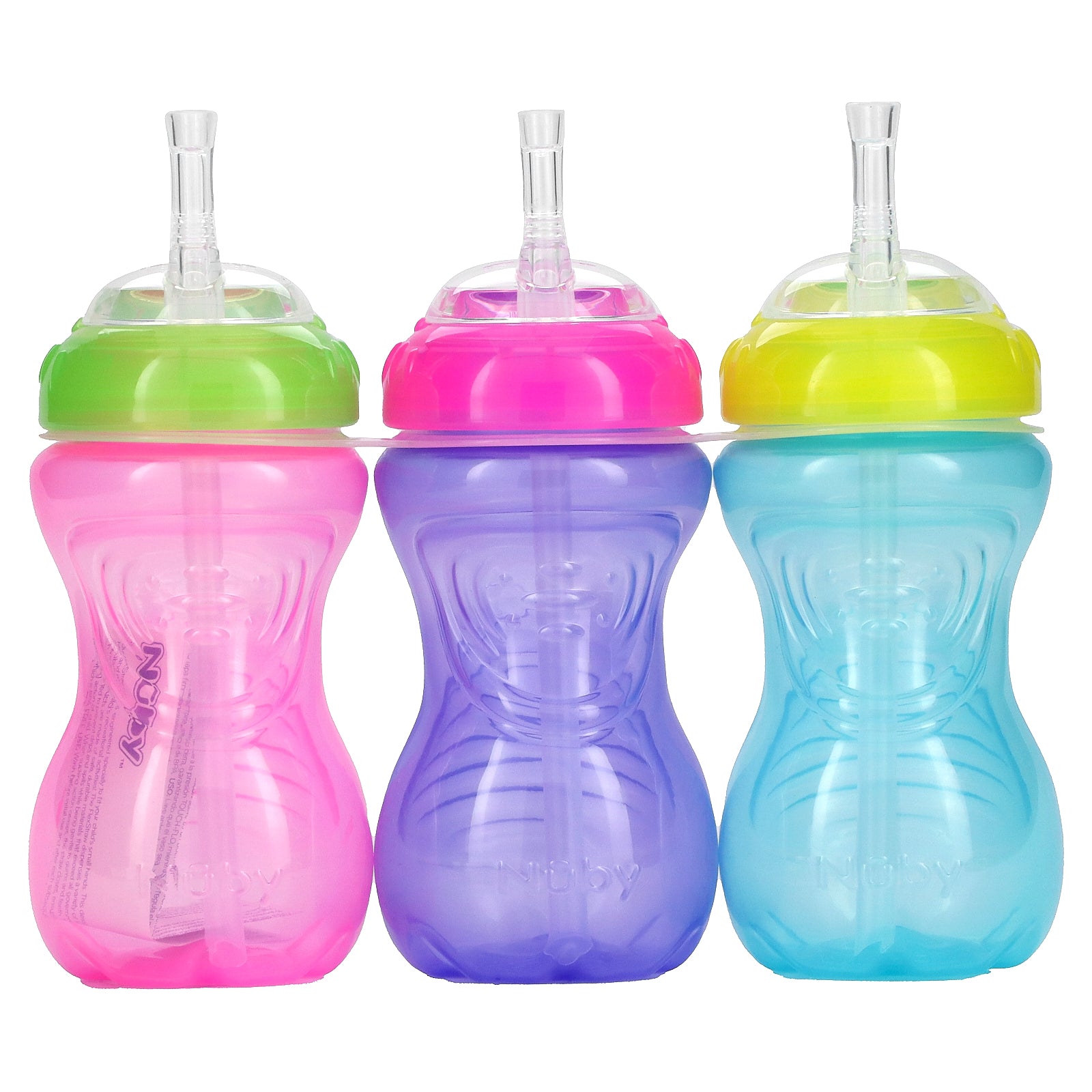 Foto 4 pulgar | Cup Nuby Clik-it Flexstraw, 300 Ml, Más De 12 Meses, Para Niñas, Paquete De 3 - Venta Internacional.