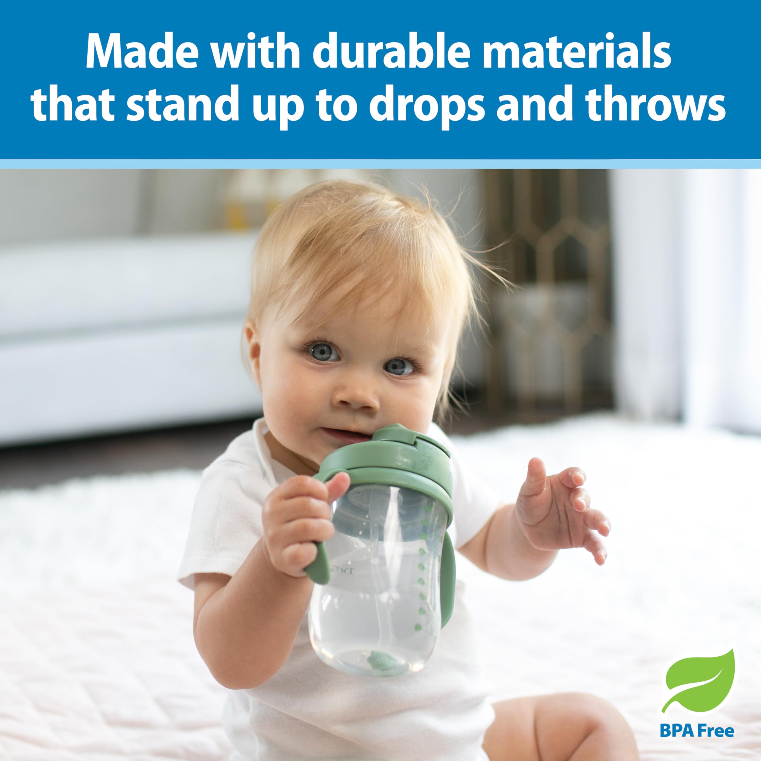 Foto 6 pulgar | Straw Cup Dr. Brown's Milestones Baby's First 270 Ml Olive 6m+ - Venta Internacional.