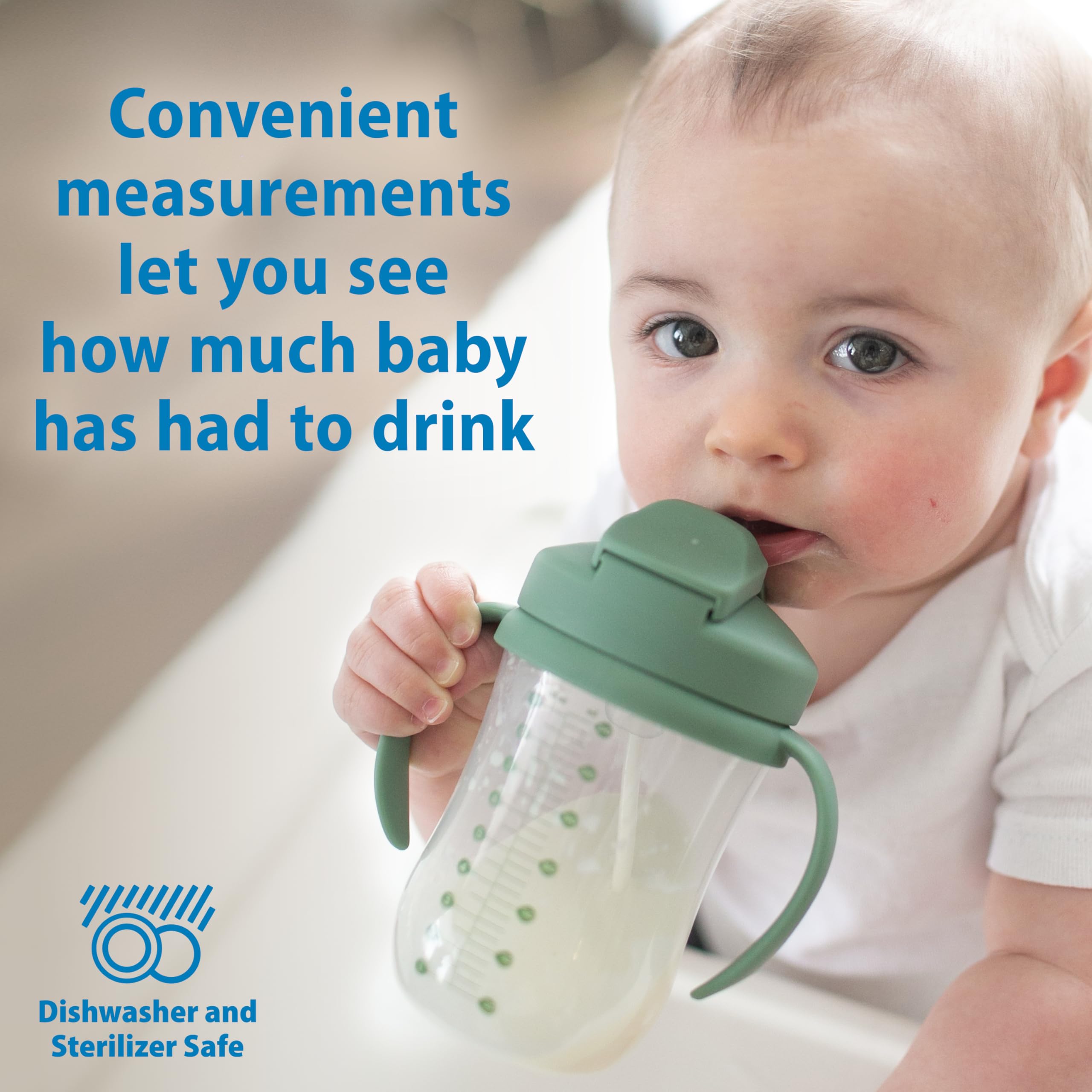 Foto 7 pulgar | Straw Cup Dr. Brown's Milestones Baby's First 270 Ml Olive 6m+ - Venta Internacional.