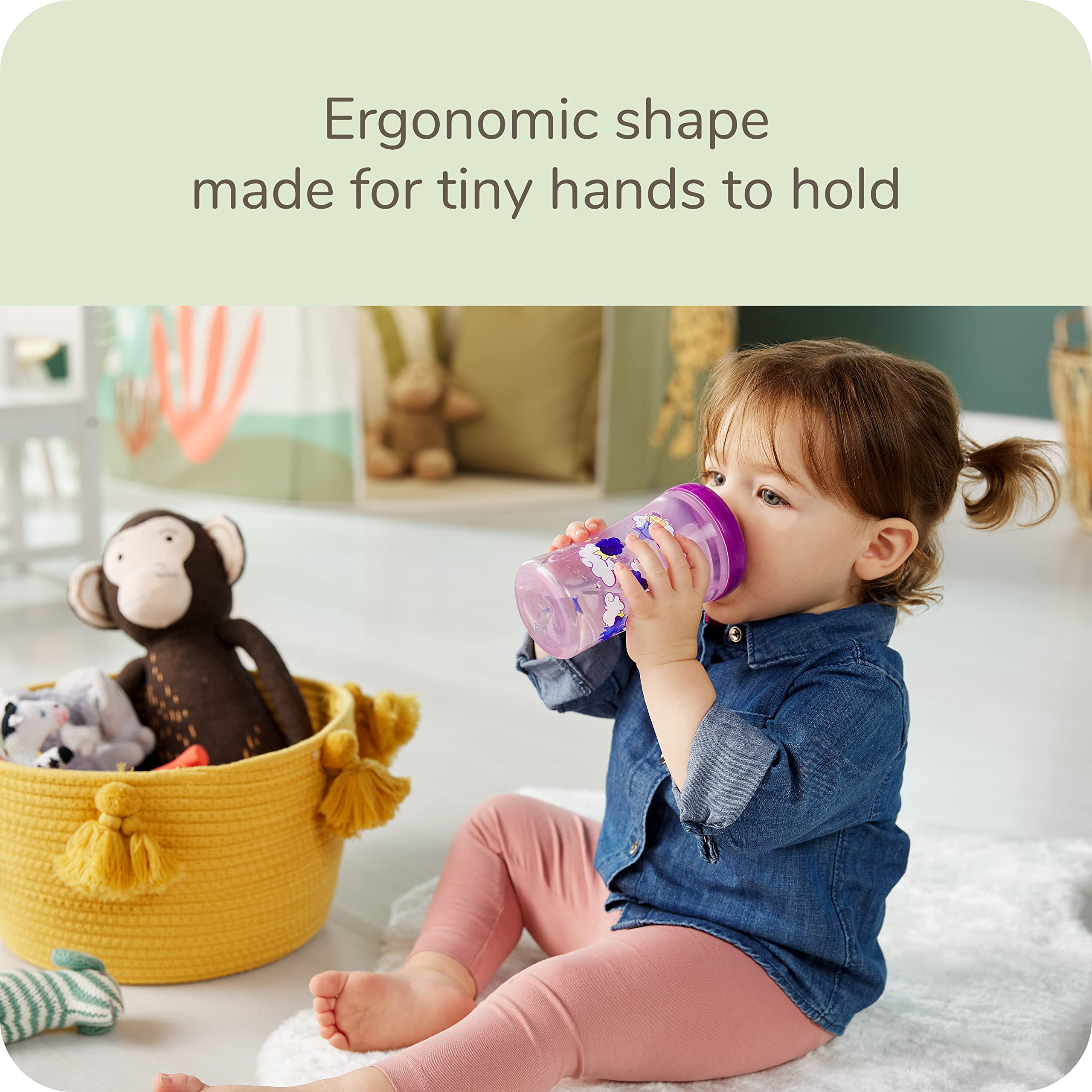 Foto 6 | Boquilla Dura Sippy Cup Nuk Hide 'n Seek Con Caño Que Cambia De Color  Paquete De 2 - Venta Internacional.