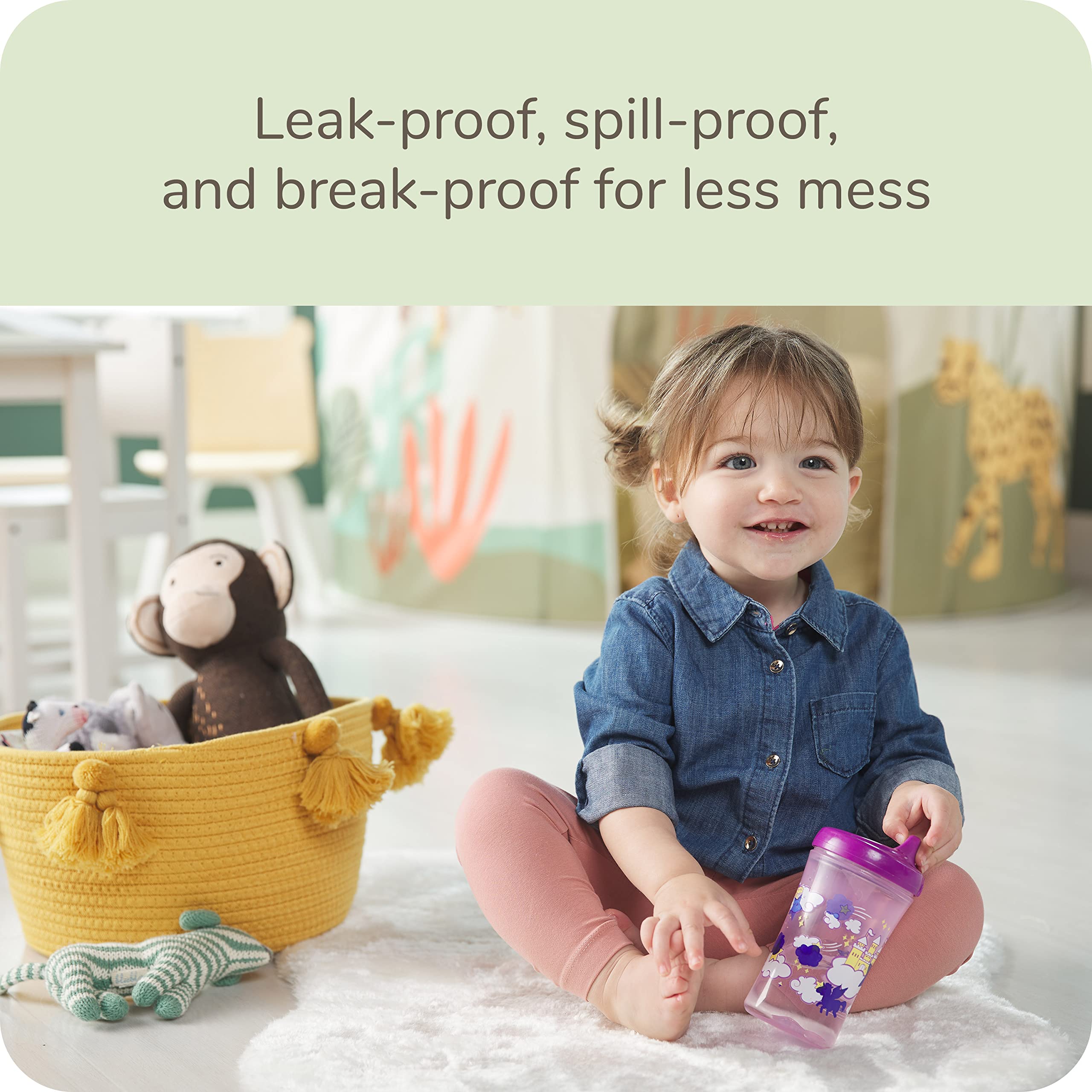 Foto 7 | Boquilla Dura Sippy Cup Nuk Hide 'n Seek Con Caño Que Cambia De Color  Paquete De 2 - Venta Internacional.