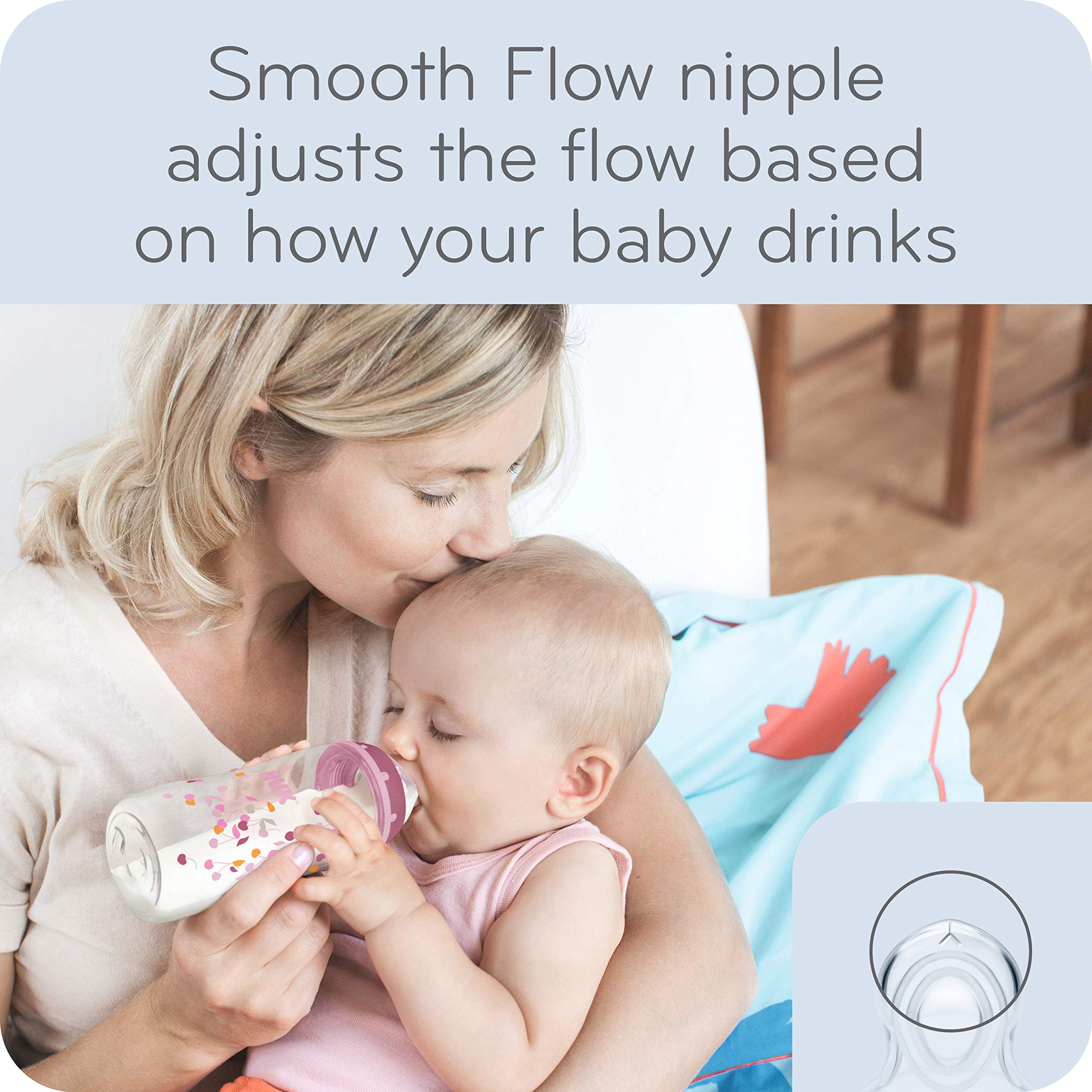 Foto 4 pulgar | Biberón Nuk Smooth Flow Anticólico 150 Ml (paquete De 3) Elephant - Venta Internacional.
