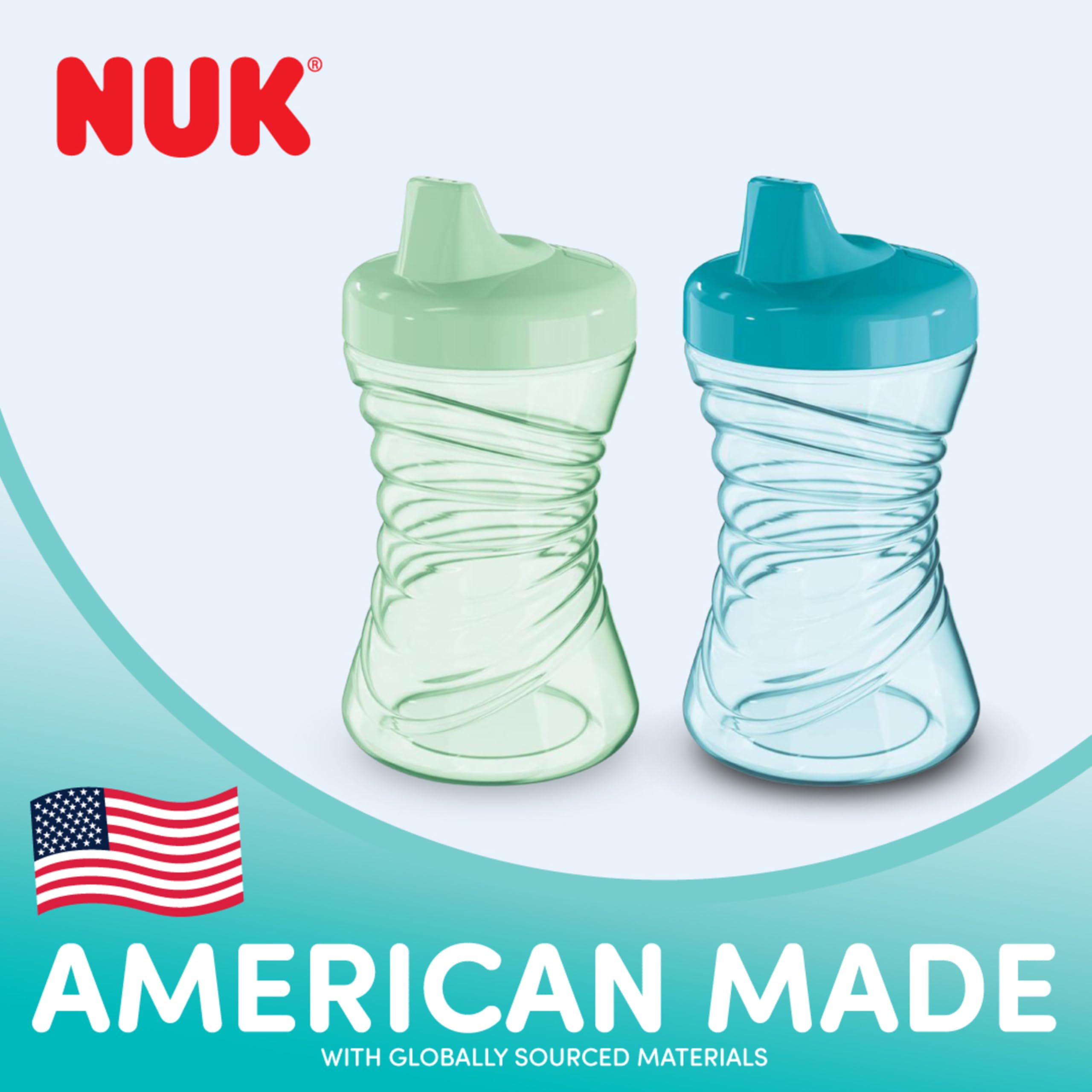 Foto 3 pulgar | Pajitas Sippy Cup Nuk Fun Grip  Paquete De 3 Para Niños Pequeños A Partir De 8 Meses - Venta Internacional.