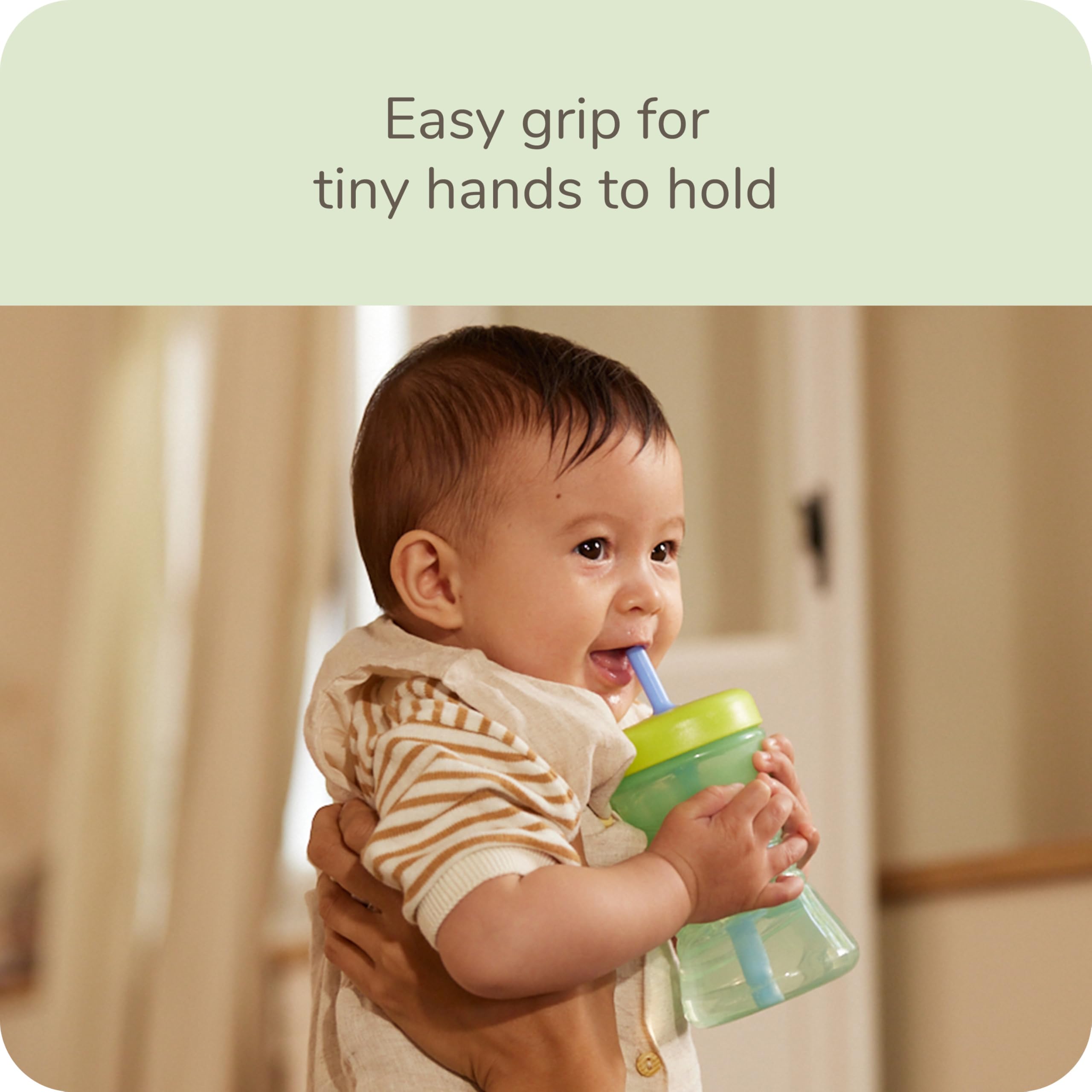Foto 6 pulgar | Pajitas Sippy Cup Nuk Fun Grip  Paquete De 3 Para Niños Pequeños A Partir De 8 Meses - Venta Internacional.