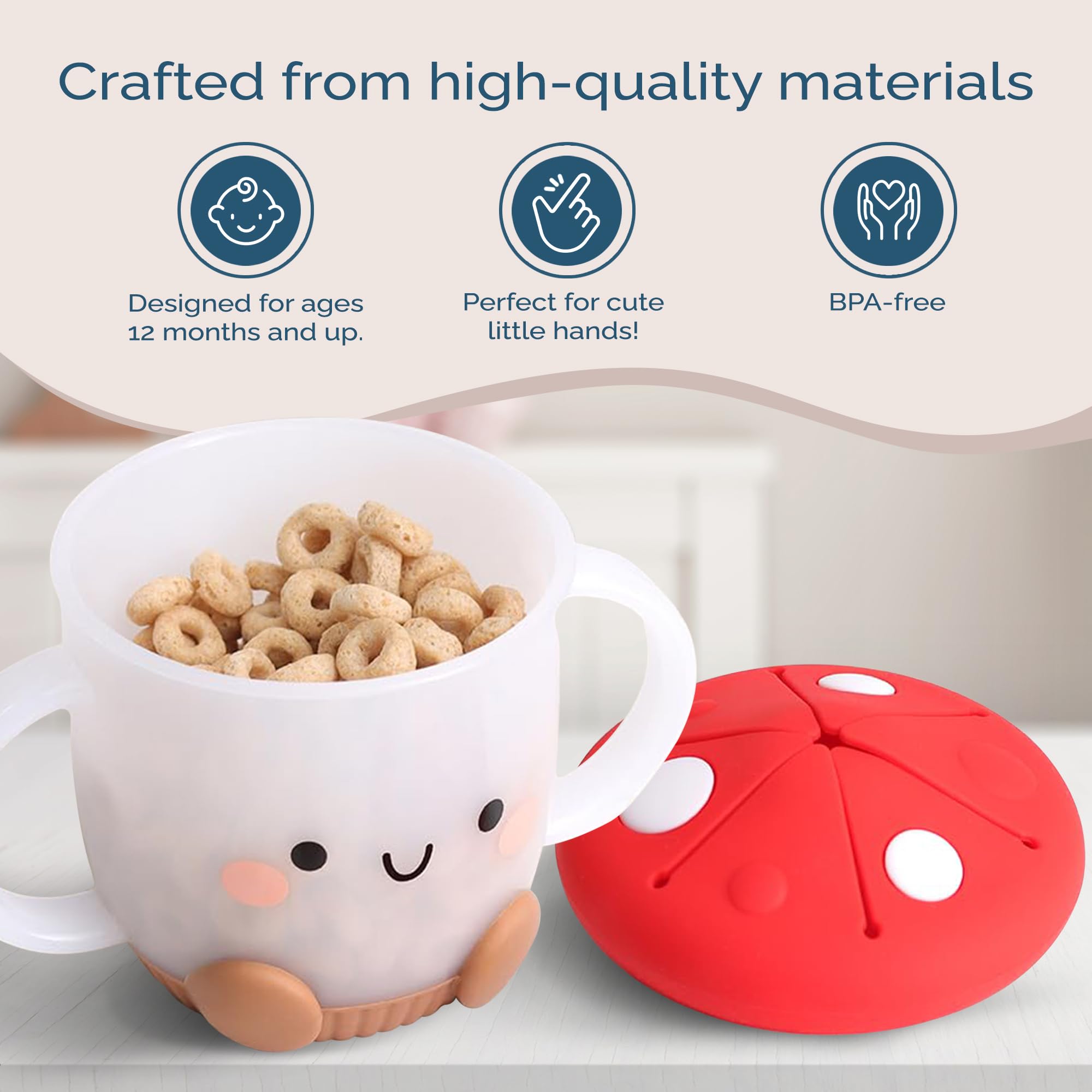 Foto 5 | Taza Para Aperitivos Itzy Ritzy Para Niños Pequeños, A Prueba De Derrames, 360 Ml, Con Tapa De Silicona - Venta