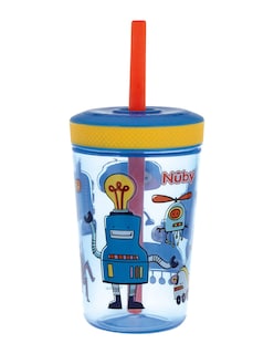Foto 2 | Vaso Entrenador Para Bebé Con Popote Antiderrames Azul 14 Onzas Nuby10886az