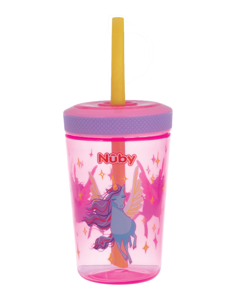 Foto 2 pulgar | Vaso Entrenador Para Bebé Con Popote Antiderrames Rosa 14 Onzas Nuby10886rs
