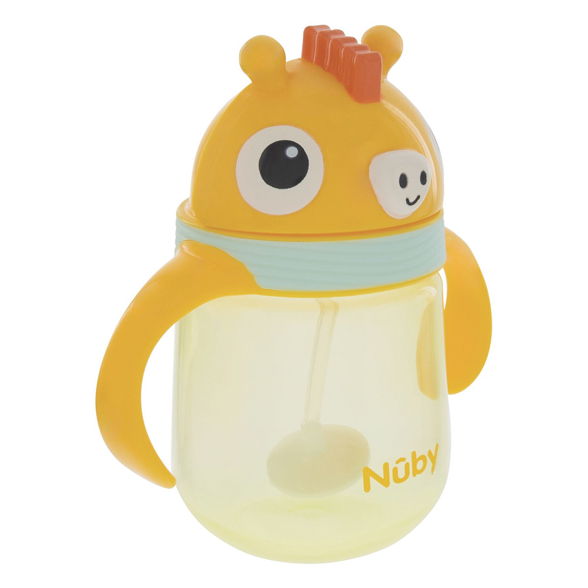 Foto 1 | Vaso Entrenador Para Bebé Con Popote De Silicón Jirafa 8 Onzas Nuby10860ji
