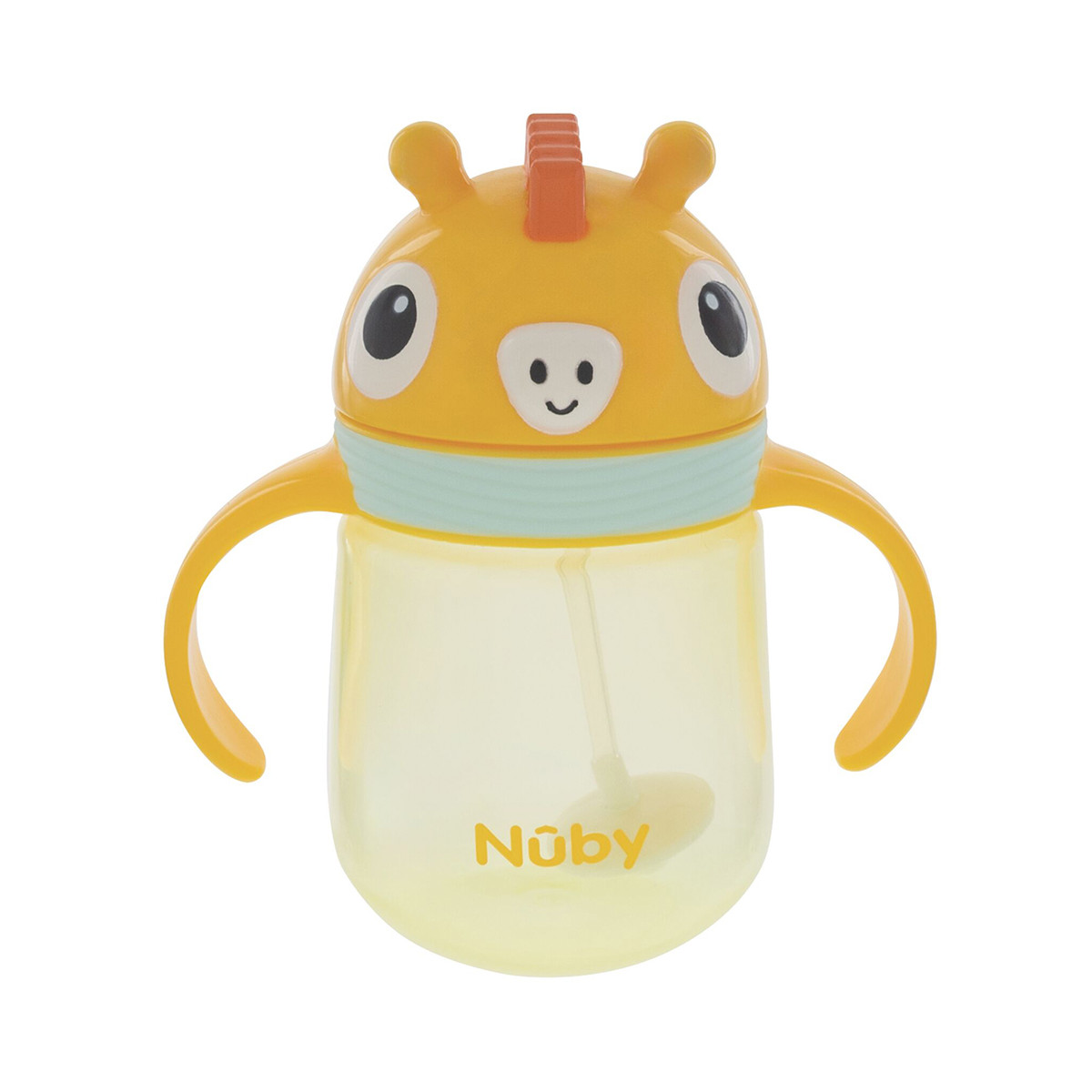 Foto 2 | Vaso Entrenador Para Bebé Con Popote De Silicón Jirafa 8 Onzas Nuby10860ji