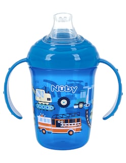 Foto 1 | Taza Entrenadora Para Bebé Con Silicón Antiderrames Azul 8 Onzas Nuby1356az