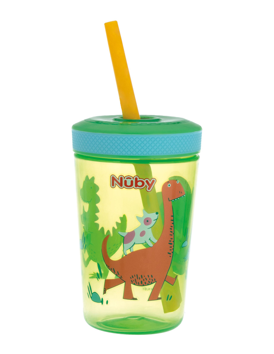 Foto 3 pulgar | Vaso Entrenador Para Bebé Con Popote Antiderrames Verde 14 Onzas Nuby10886ve