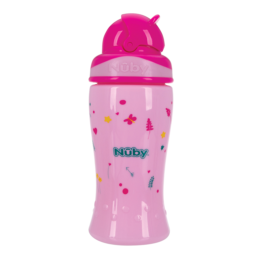 Foto 2 pulgar | Vaso Entrenador Para Bebé Con Popote De Silicón Rosa 12 Onzas Nuby1357rs