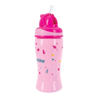 Foto 2 | Vaso Entrenador Para Bebé Con Popote De Silicón Rosa 12 Onzas Nuby1357rs