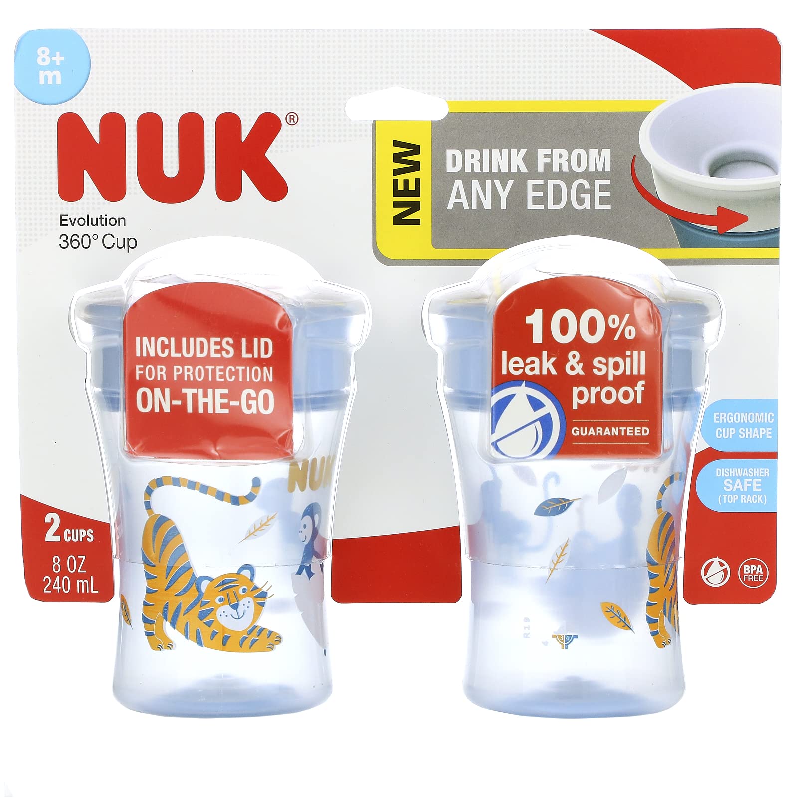 Foto 2 pulgar | Vaso Nuk Evolution 360 Sin Bpa Durante 6-24 Meses Con Tapa - Venta Internacional.