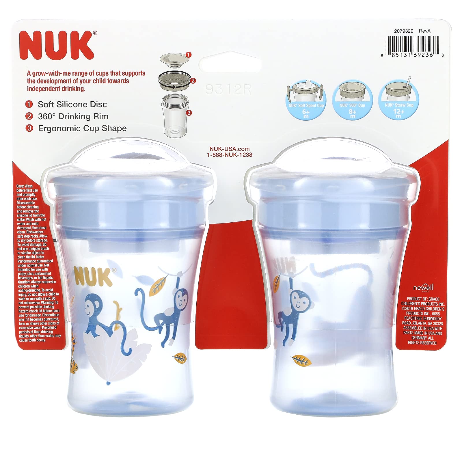 Foto 3 pulgar | Vaso Nuk Evolution 360 Sin Bpa Durante 6-24 Meses Con Tapa - Venta Internacional.